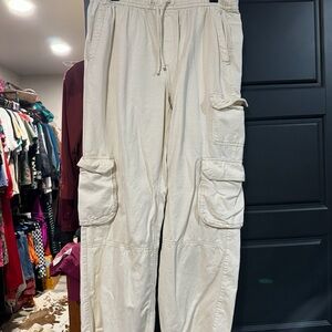 Cream Cargo Pants
